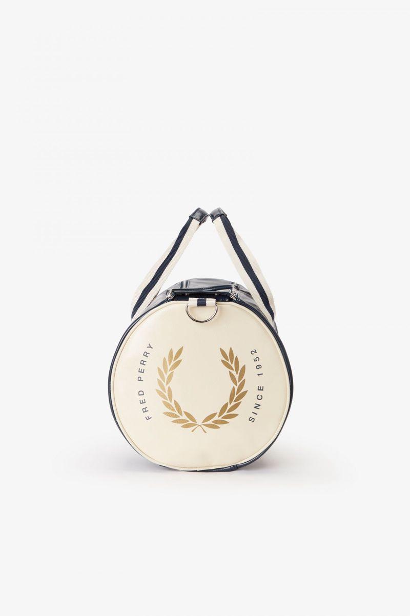 Navy Fred Perry Laurel Wreath Barrel Women's Bags | PH 1823MQZA